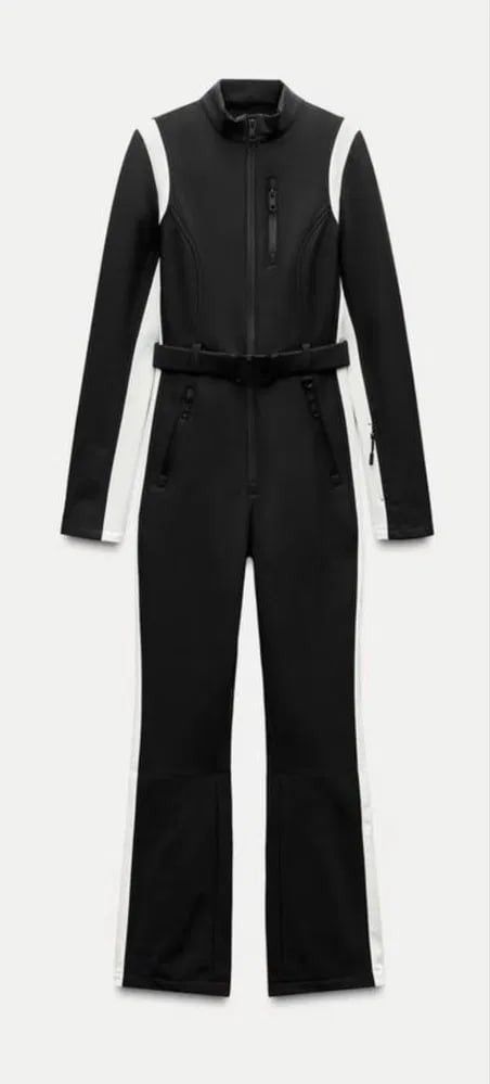 Zara Zara Ski REcco Jumpsuit Snowsuit Fleece Lined Pants Size 34" / US 12 / IT 48 - 4 Thumbnail
