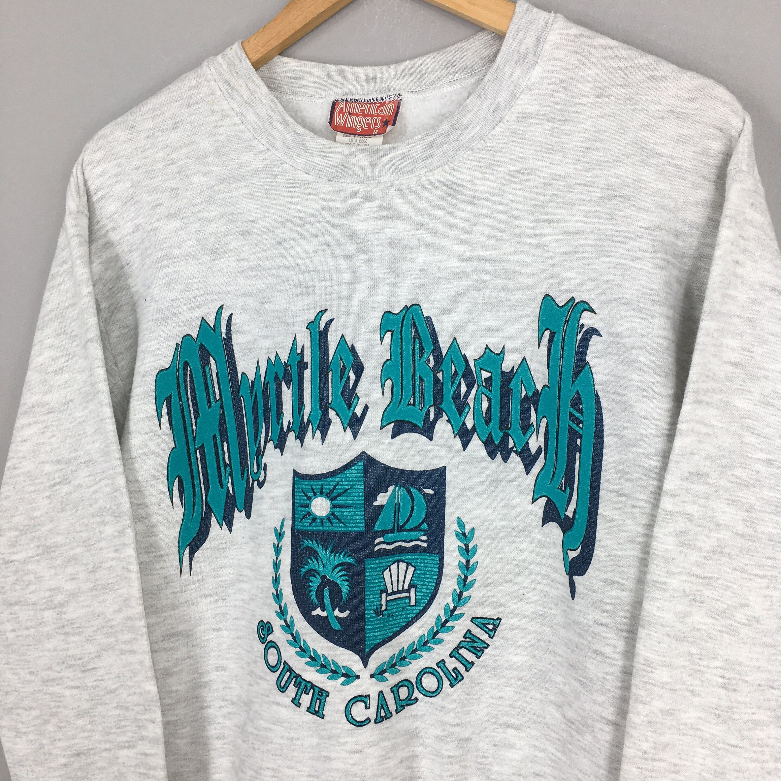Vintage Vintage 90s Myrtle Beach Gray Sweatshirt Medium Size US M / EU 48-50 / 2 - 3 Thumbnail