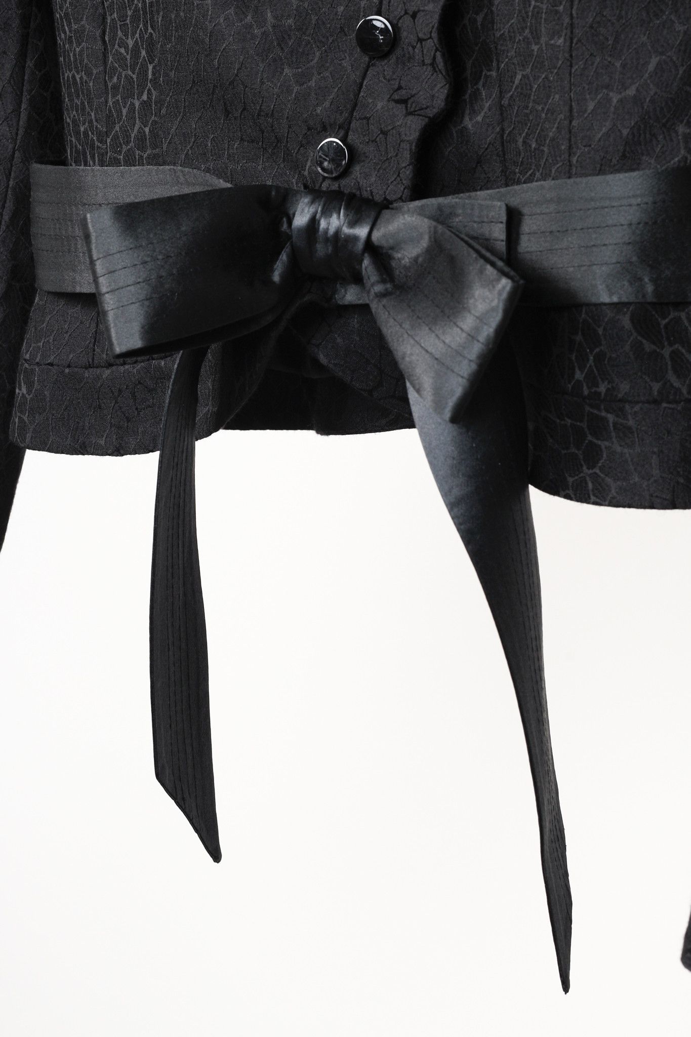 Armani Collezioni Armani Collezioni Textured Tuxedo Bow Jacket Size XS / US 0-2 / IT 36-38 - 7 Thumbnail