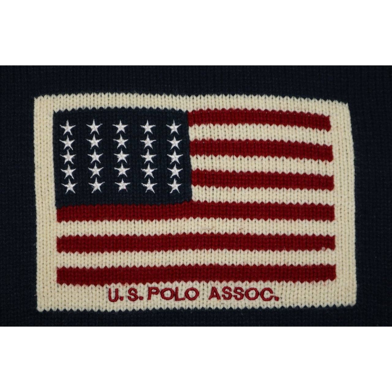 Polo Ralph Lauren U.S. Polo Association Sweater Navy Blue Acrylic Knit Round Size US XL / EU 56 / 4 - 6 Thumbnail