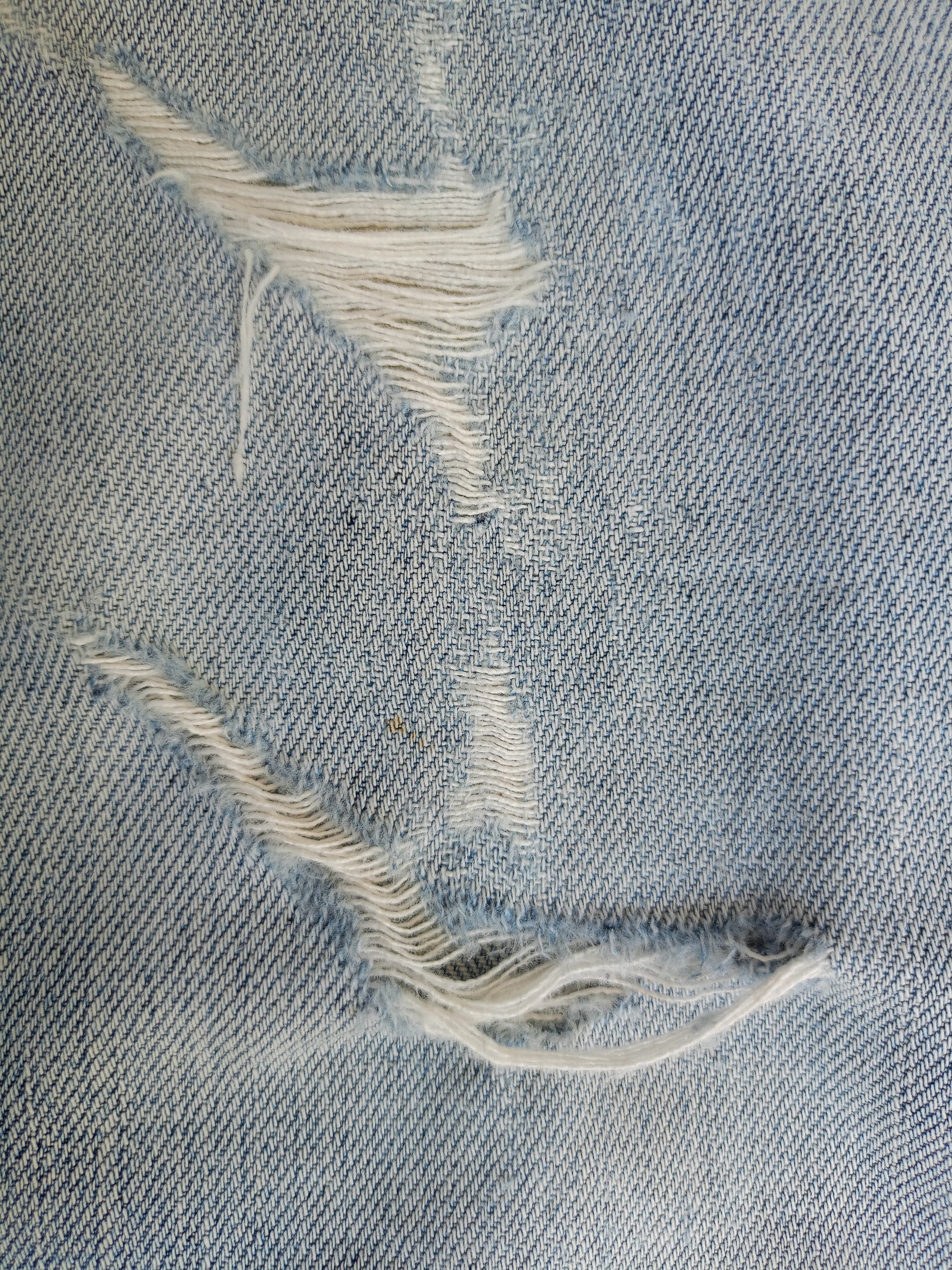UNIQLO Distressed, Cropped Wide Leg Streetwear Denim