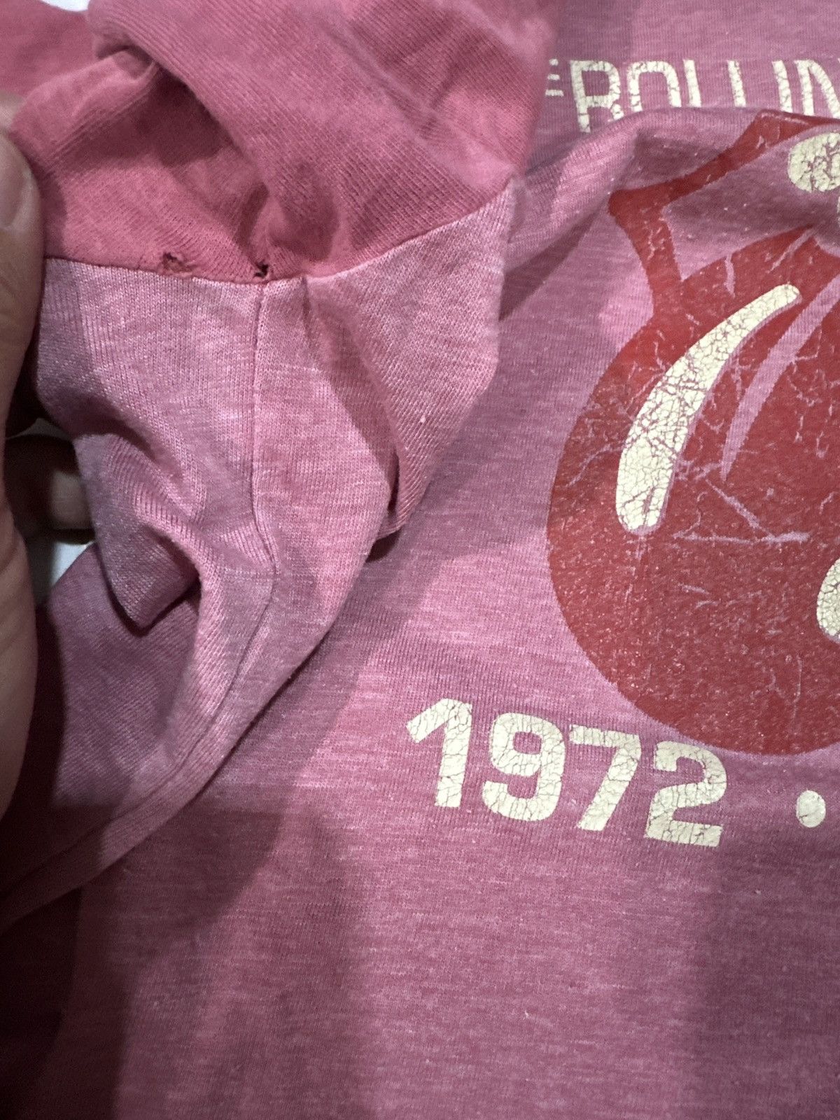 Band Tees Thrashed Vintage Rolling Stones Tour Long Sleeve Tee Fadee Size US M / EU 48-50 / 2 - 18 Thumbnail