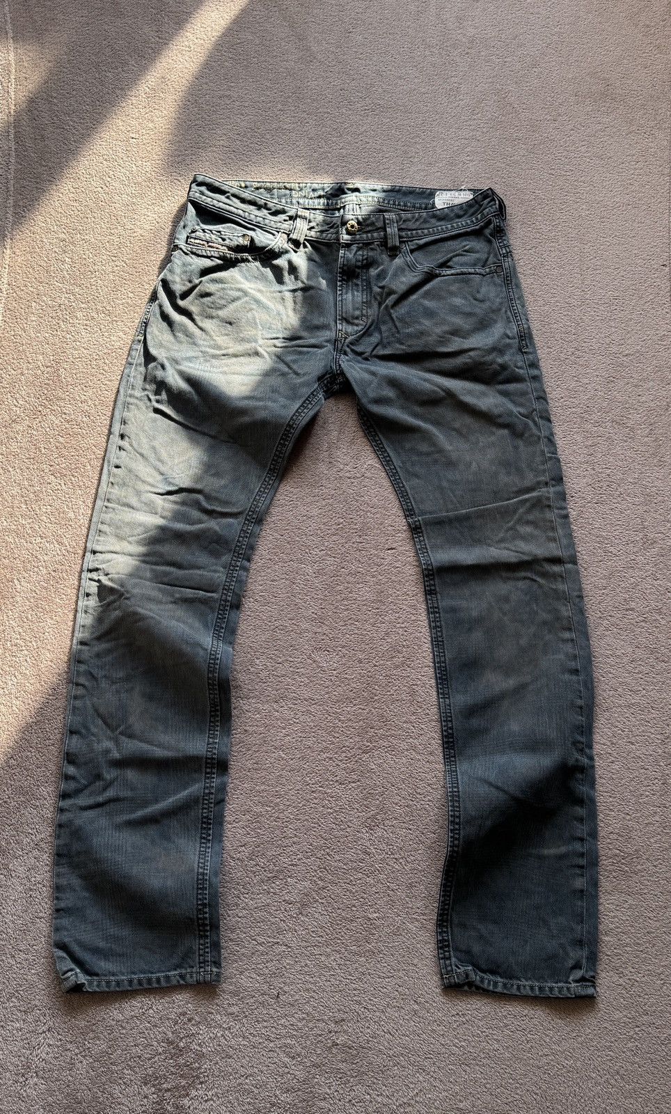 Helmut Lang Style Sick Diesel Thavar Dirty Y2K Mudwash Jeans