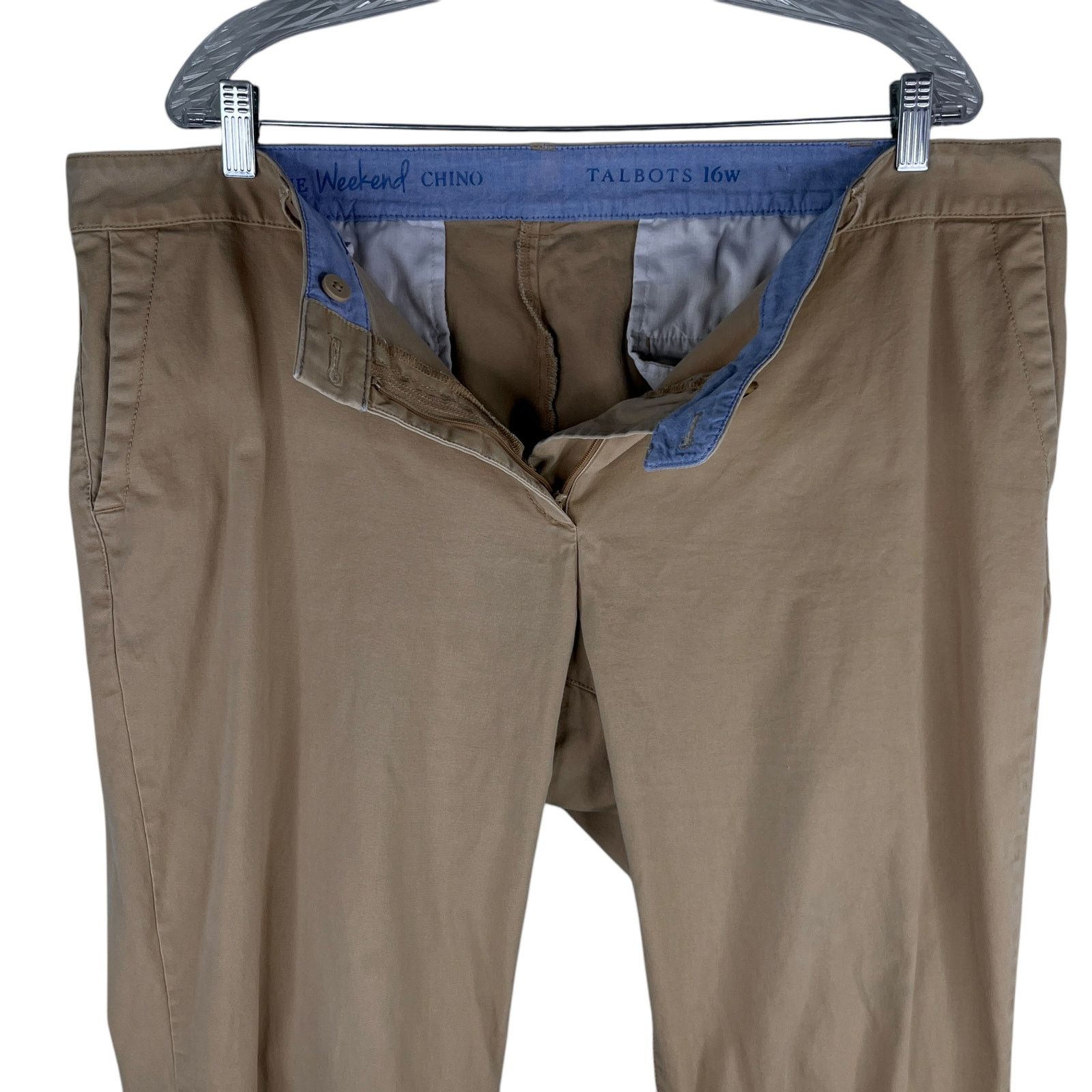 Other Talbots Womens Capri Pants Khaki Beige 16W Size 38" / US 16 / IT 52 - 5 Thumbnail