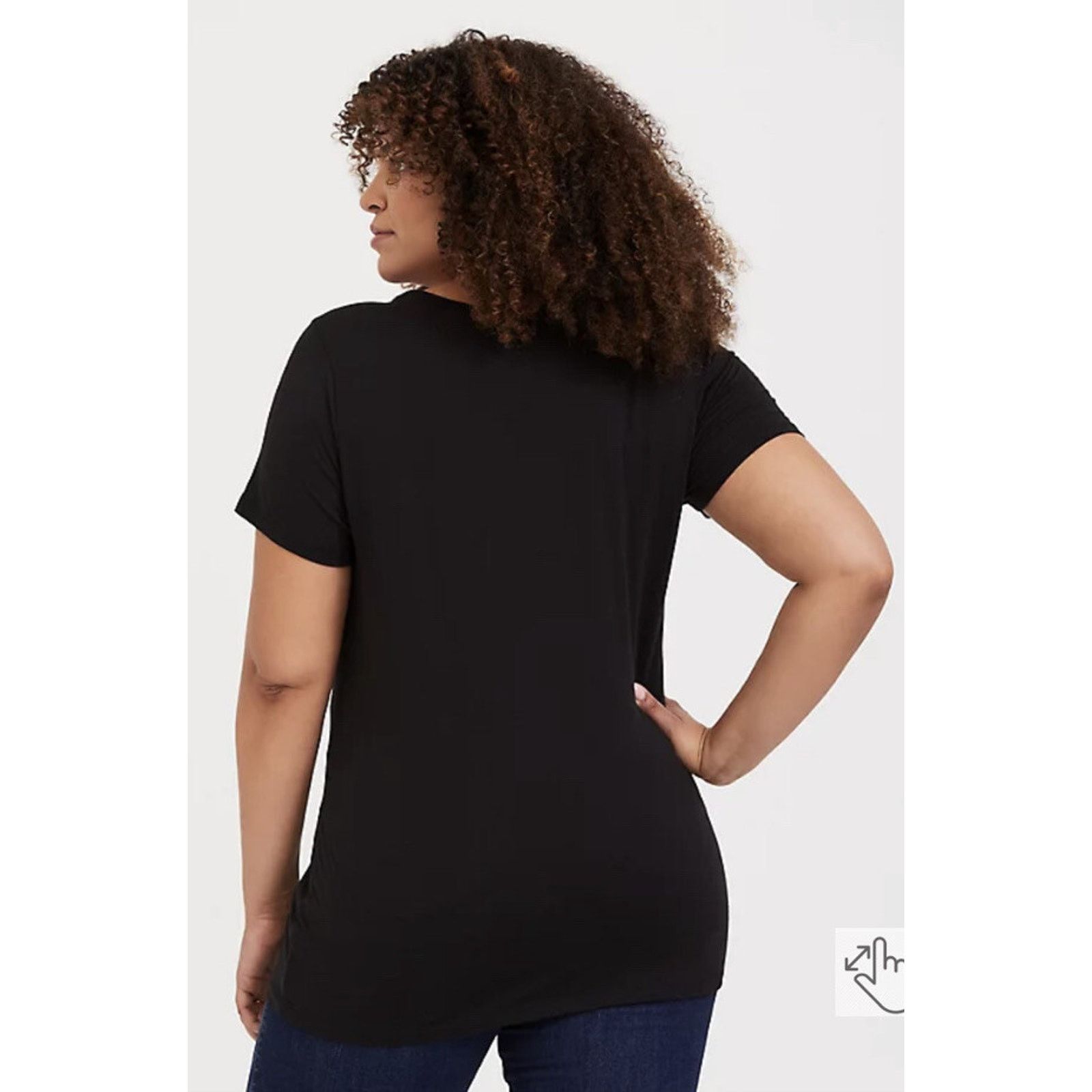 Torrid TORRID 1X MARVEL IRON MAN BLACK SLIM FIT CREW TOP Size XL / US 12-14 / IT 48-50 - 4 Thumbnail