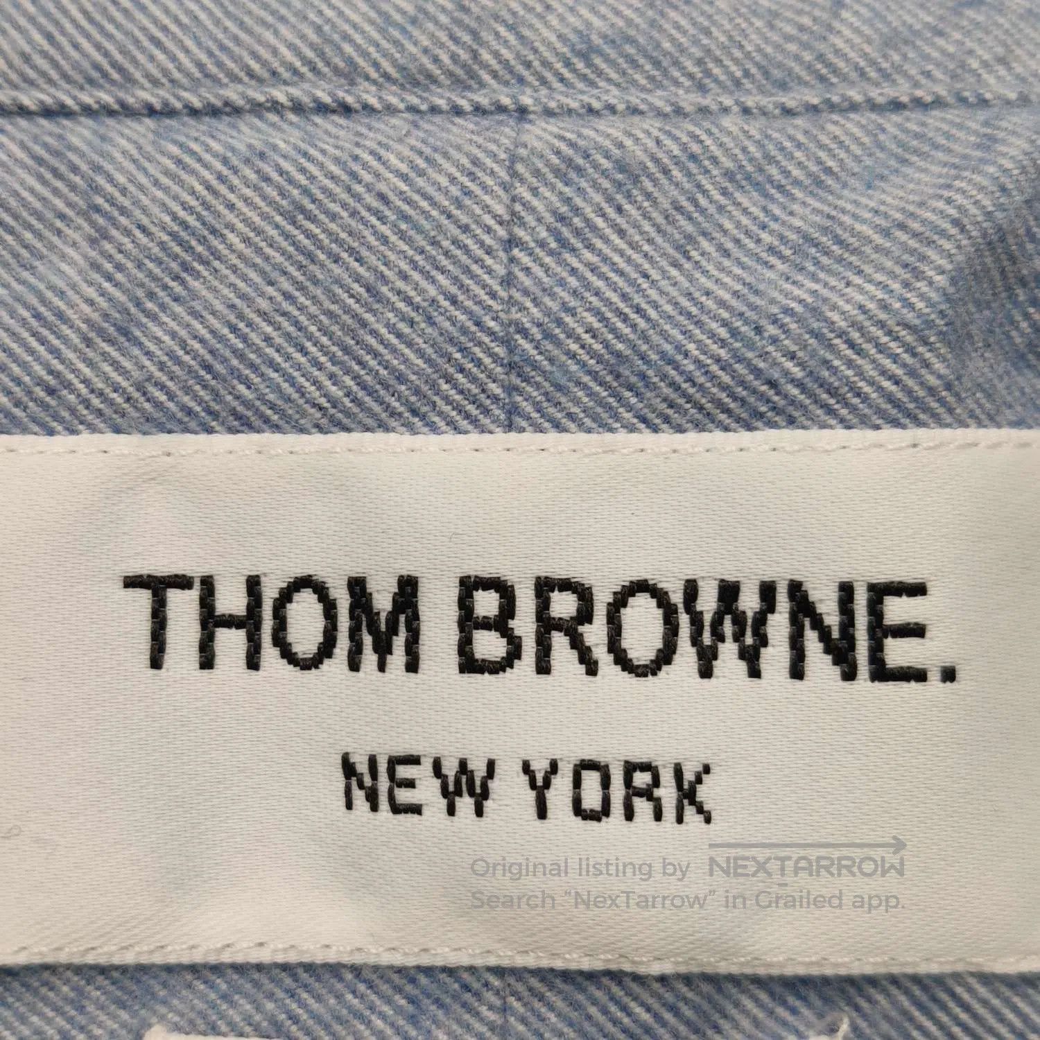 Thom Browne Thom Browne Blue Stripe Cotton Long. Size US L / EU 52-54 / 3 - 3 Thumbnail