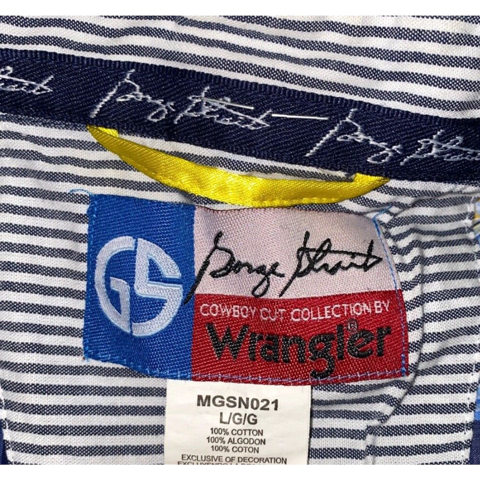 Wrangler Wrangler George Stait Mens Multi Color Plaid Long Sleeve Button Shirt L Size US L / EU 52-54 / 3 - 6 Thumbnail