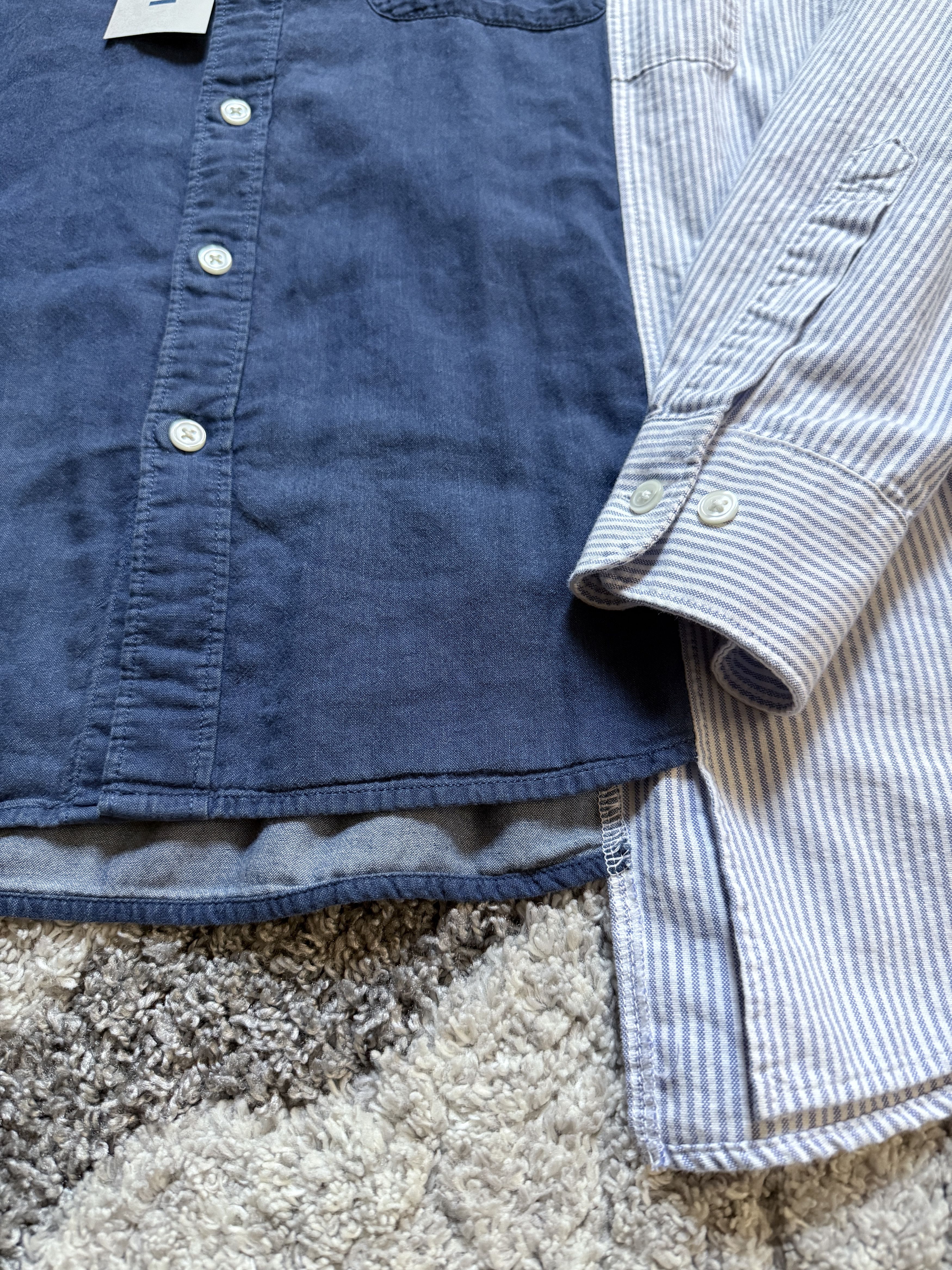 Japanese Brand Muji Japan ReMUJI Reconstructed Shirt (Indigo Dyed) Size US M / EU 48-50 / 2 - 5 Thumbnail