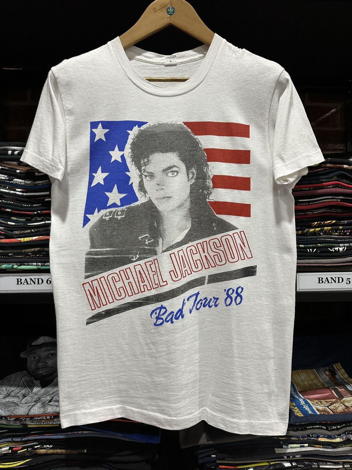 Band Tees Vintage 80s Michael Jackson Bad Tour Tee Size US M / EU 48-50 / 2 - 1 Thumbnail