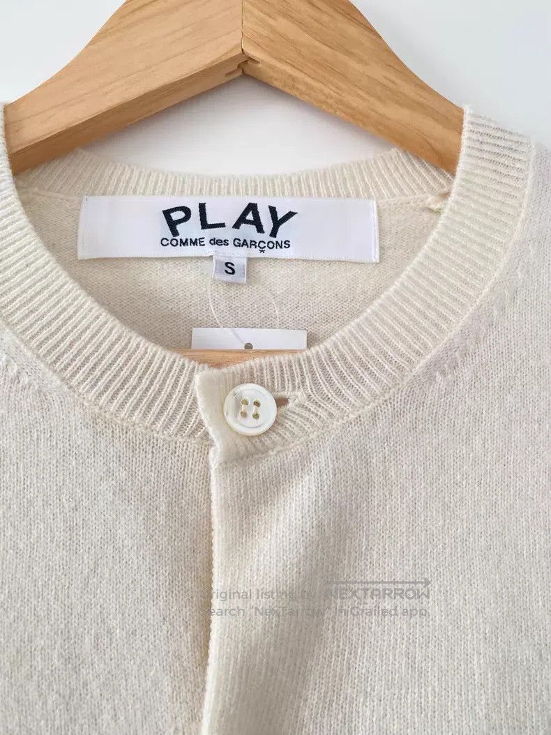 Comme des Garcons Comme des Garcons Wool Love Heart Knit Sweater, Beige Size S / US 4 / IT 40 - 2 Thumbnail