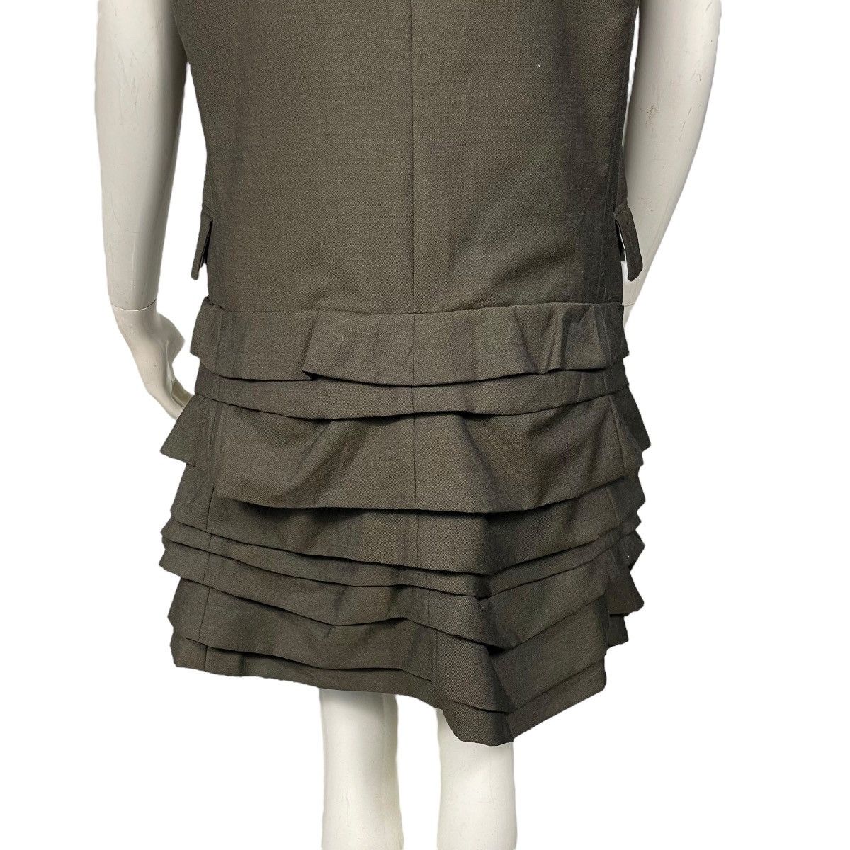 Comme des Garcons Comme Des Garcons AD1994 Sleeveless Frill Hem Wool Dress Size S / US 4 / IT 40 - 8 Thumbnail