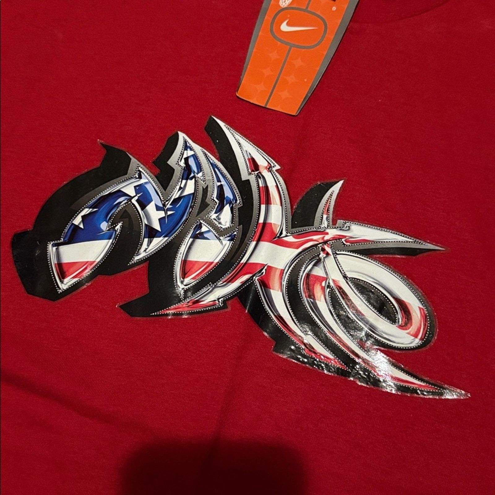 Nike 90s Nike USA Spell Out Short Sleeve Size US L / EU 52-54 / 3 - 2 Thumbnail
