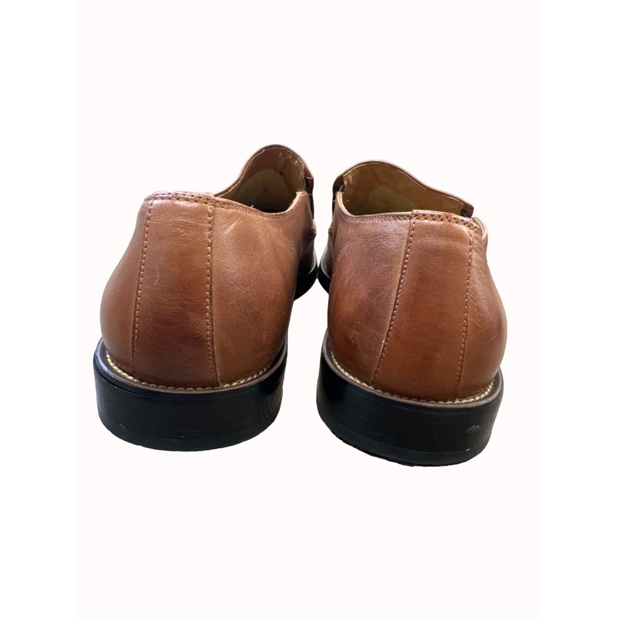 Stacy Adams Stacey Adams mens brown leather slip dress loafer shoes 11.5 Size US 11.5 / EU 44-45 - 6 Thumbnail