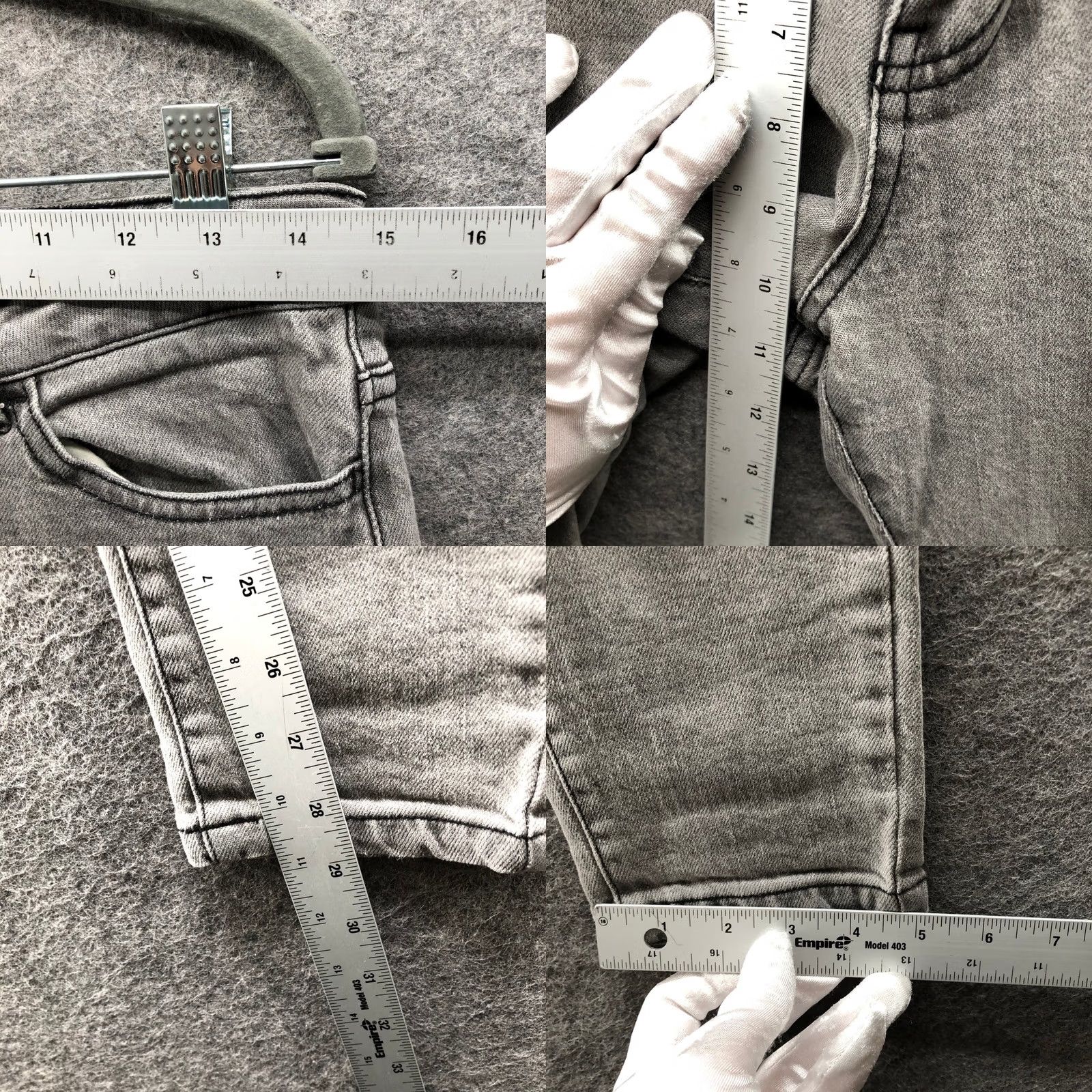 American Apparel American Apparel The Pencil Jean Skinny Womens 30 Grey Stretch High Rise Denim 5-Pocket Size 30" / US 8 / IT 44 - 8 Thumbnail