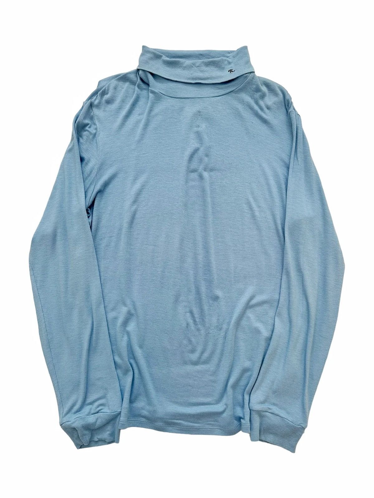 Raf Simons RAF SIMONS FW16 Viscose Elastic Blue Turtleneck Size US L / EU 52-54 / 3 - 1 Thumbnail