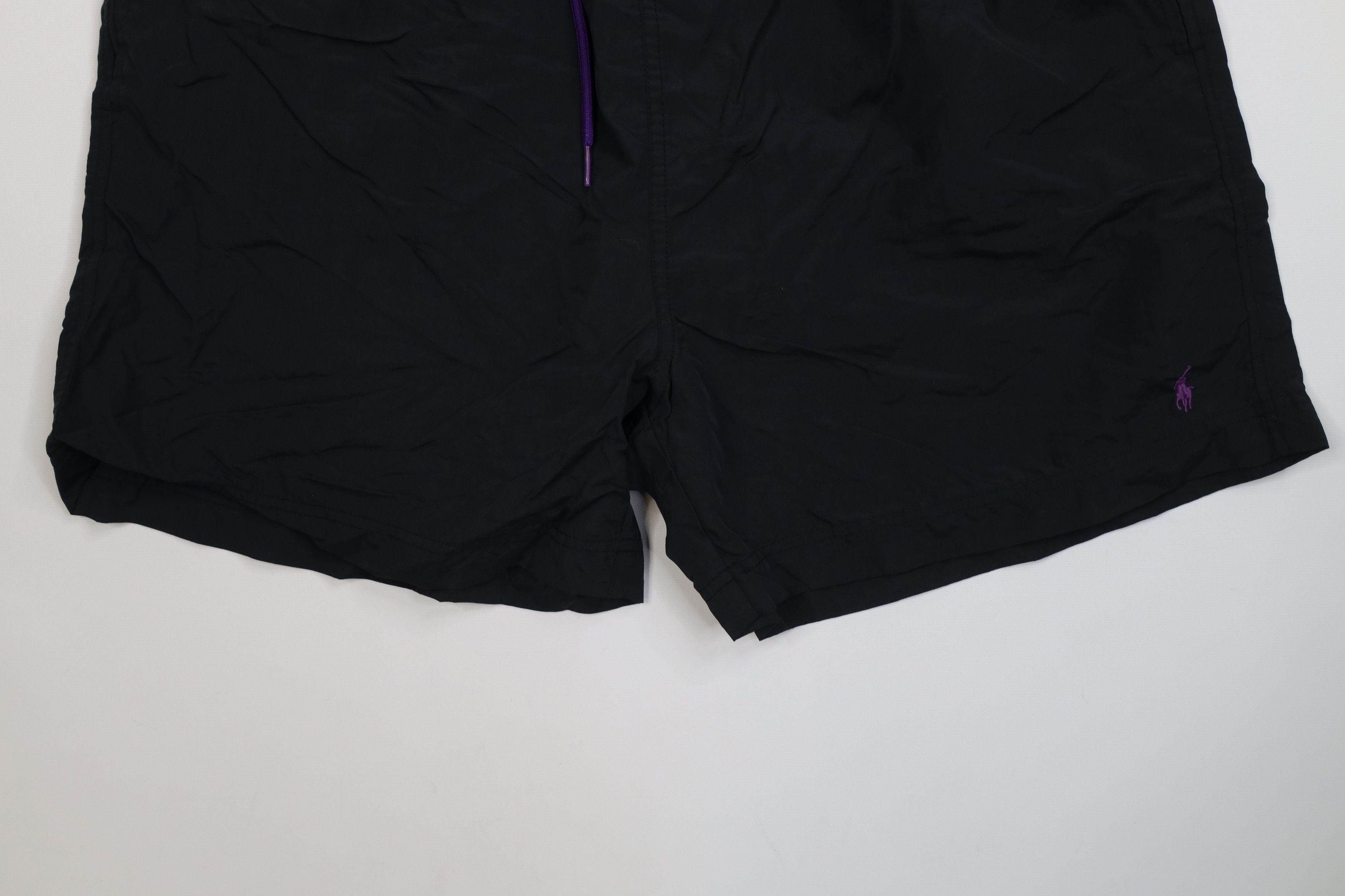 Ralph Lauren Vintage 90s Ralph Lauren Above Knee Swim Trunks Shorts Black Size US 36 / EU 52 - 4 Thumbnail