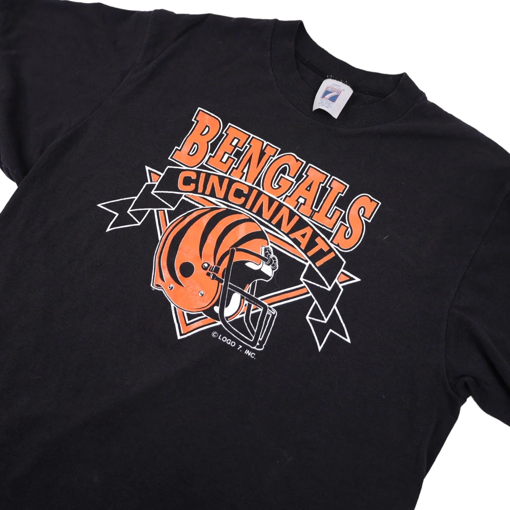 Logo 7 VINTAGE Cincinnati Bengals Logo 7 Graphic T Shirt Mens Large Black T-Shirt Size US L / EU 52-54 / 3 - 2 Thumbnail