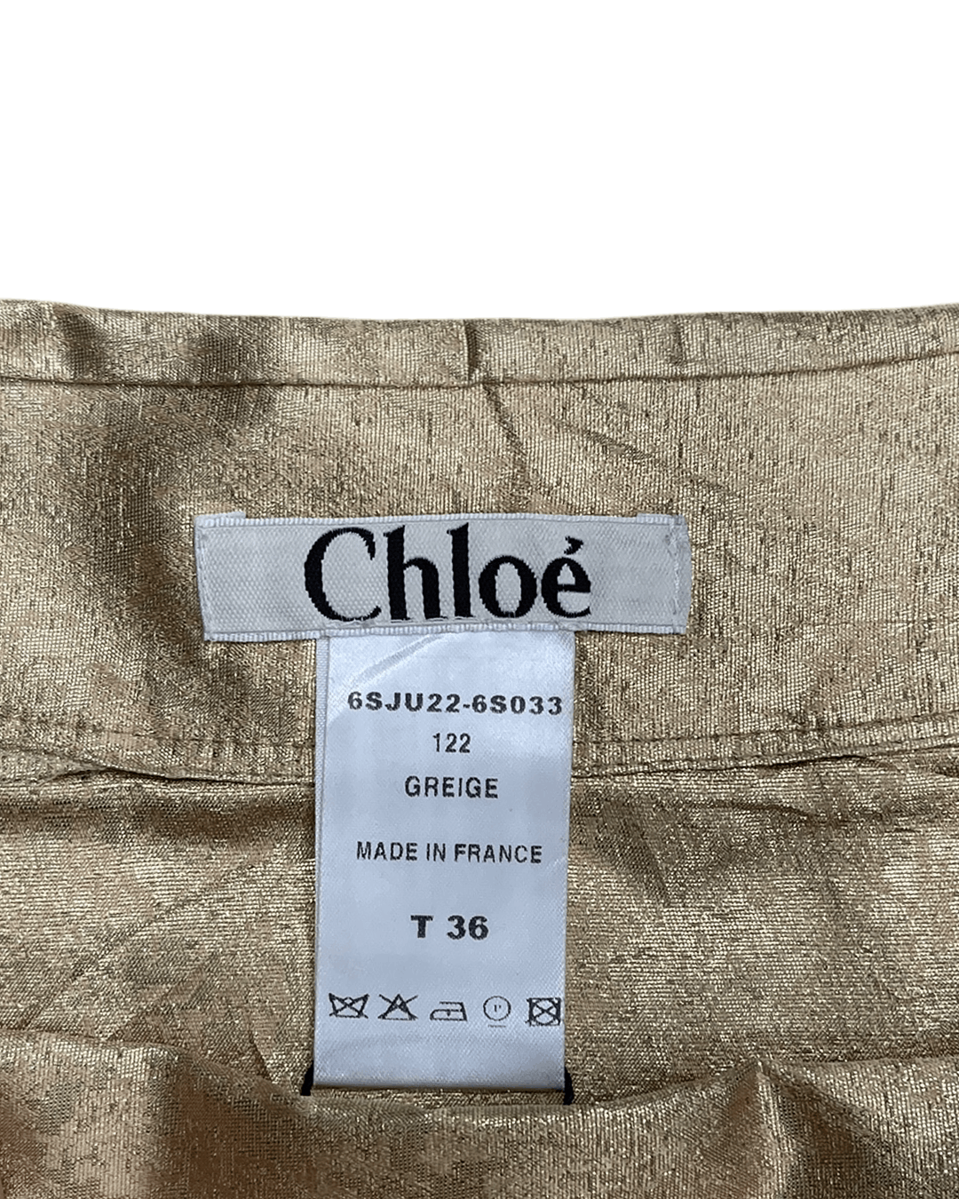 Chloe Chloe by Phoebe Philo Gold Pearl Midi Skirt Size 36" / US 14 / IT 50 - 8 Thumbnail