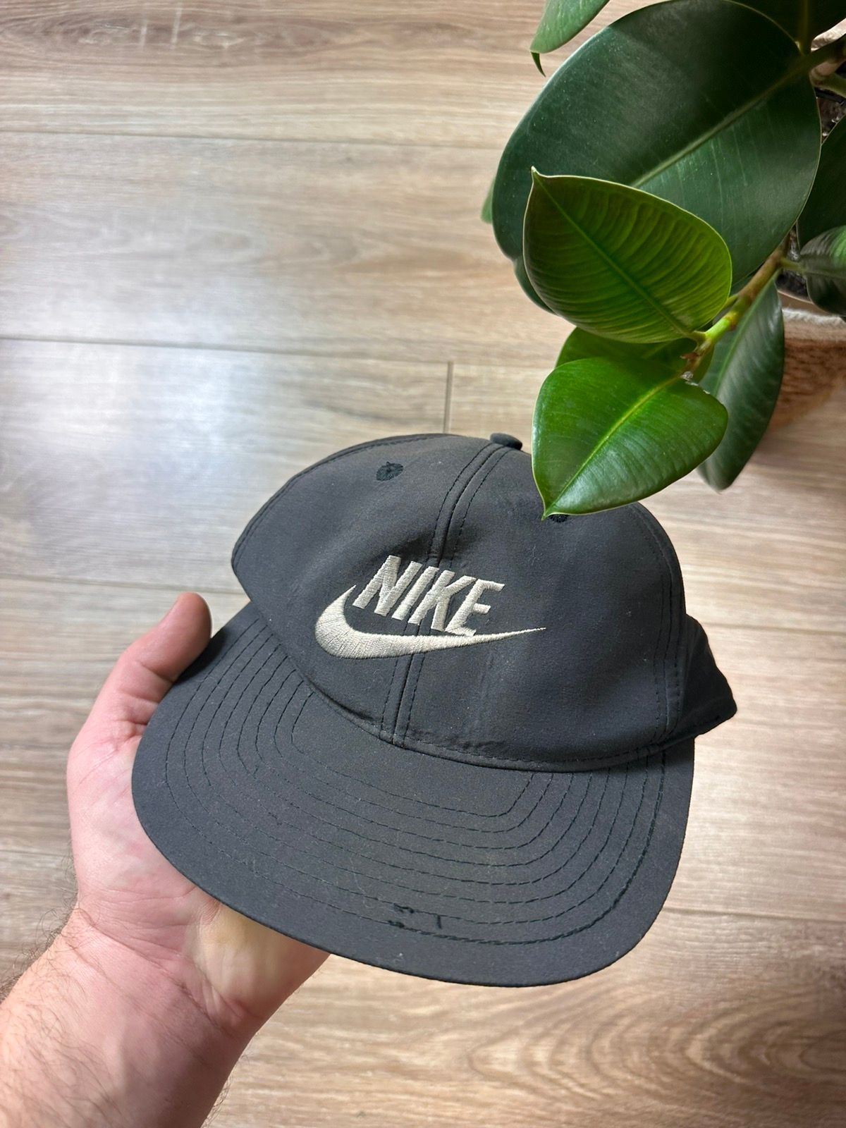 Pre-owned Nike X Vintage Nike Vintage Nylon Cap In Black