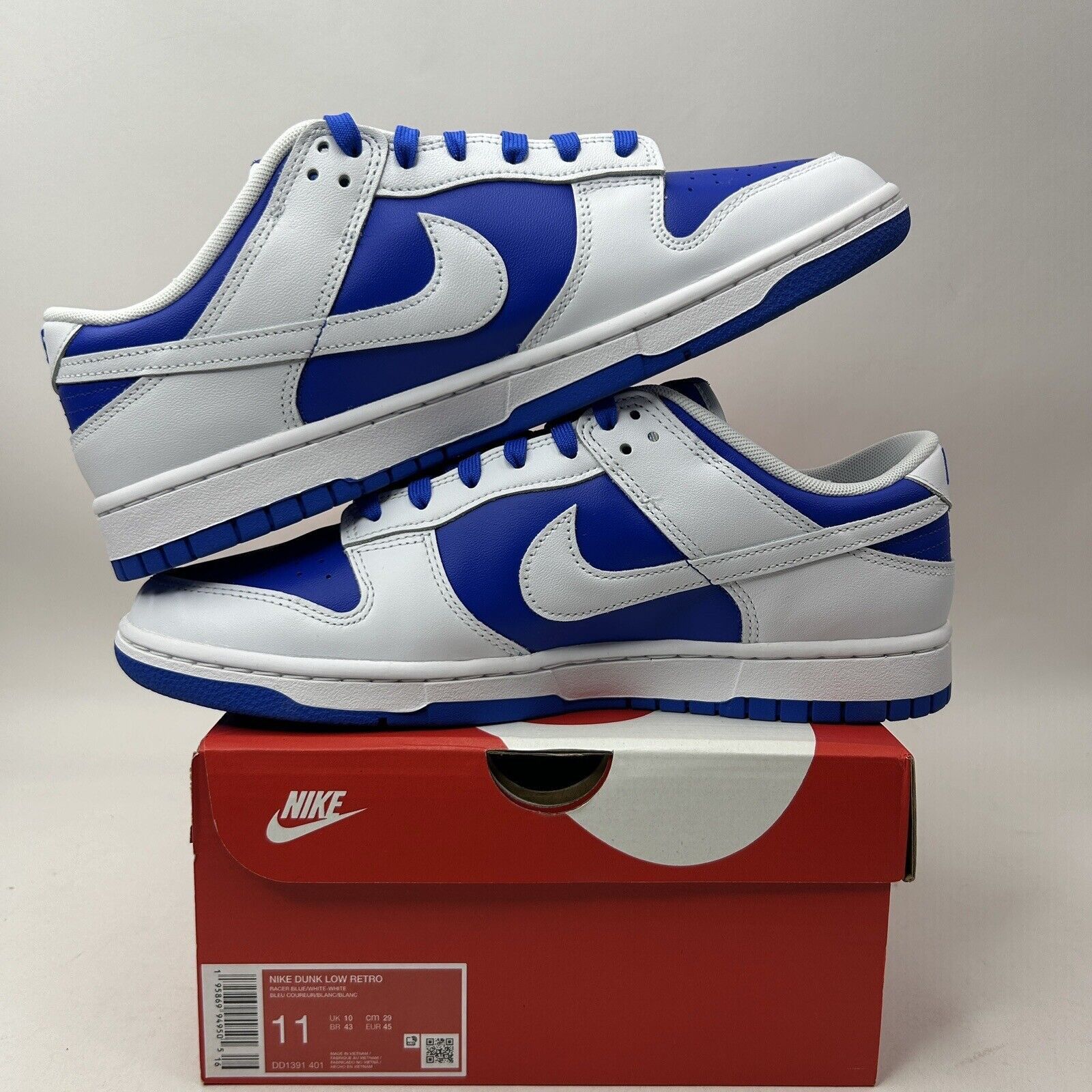 Nike Nike Dunk Low Retro “Racer Blue” 2023 Size US 11 / EU 44 - 3 Thumbnail