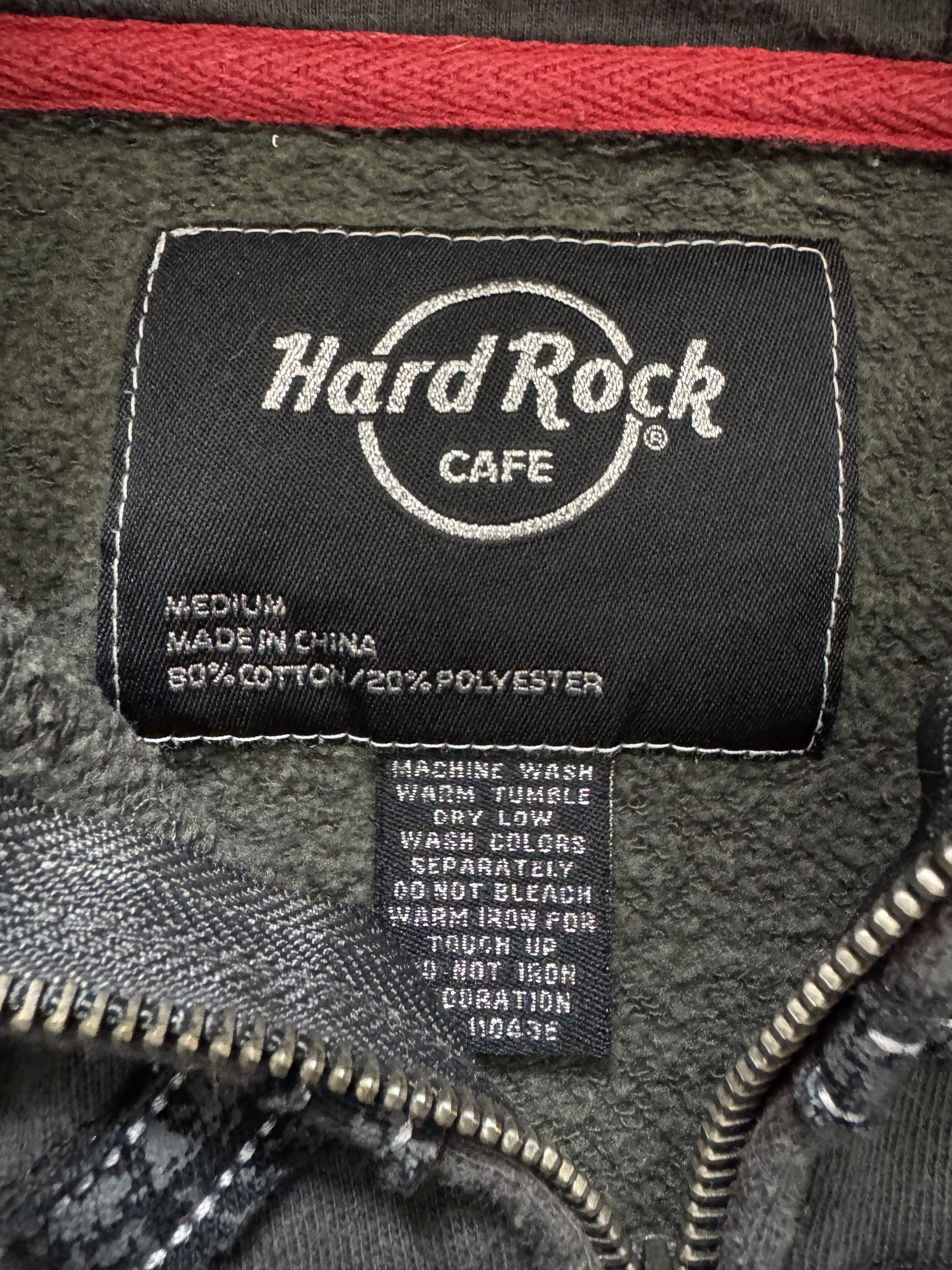 Vintage 00s Hard Rock Cafe LGB Style Zip Fur Hoodie - www 