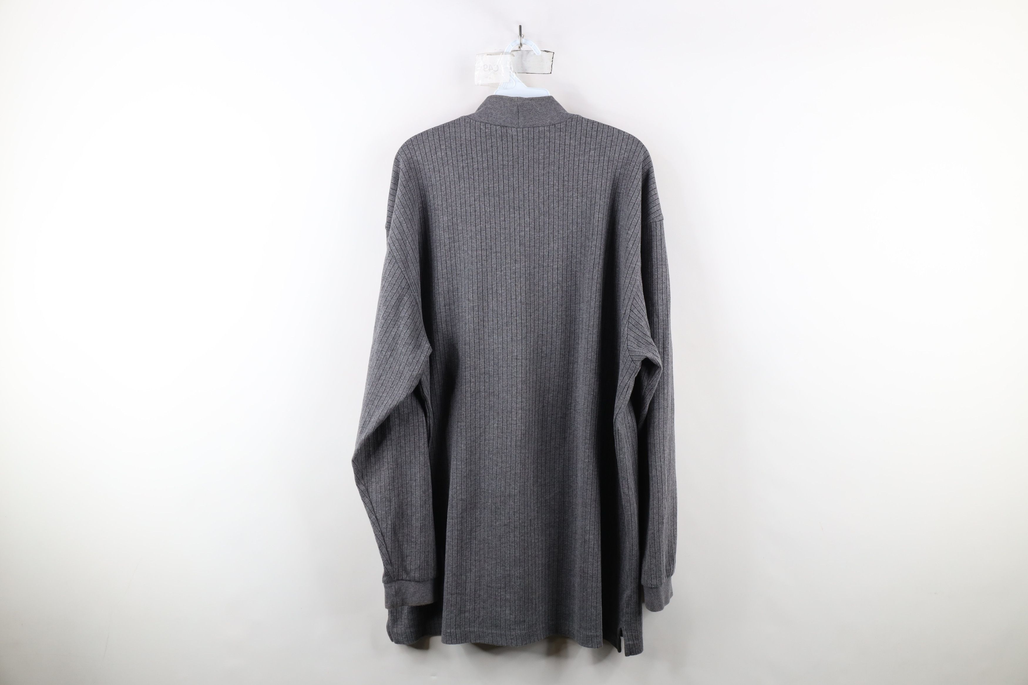 Nike × Vintage Vintage Nike Golf Mini Swoosh Ribbed Knit Mock Neck T-Shirt Size US XXL / EU 58 / 5 - 12 Thumbnail