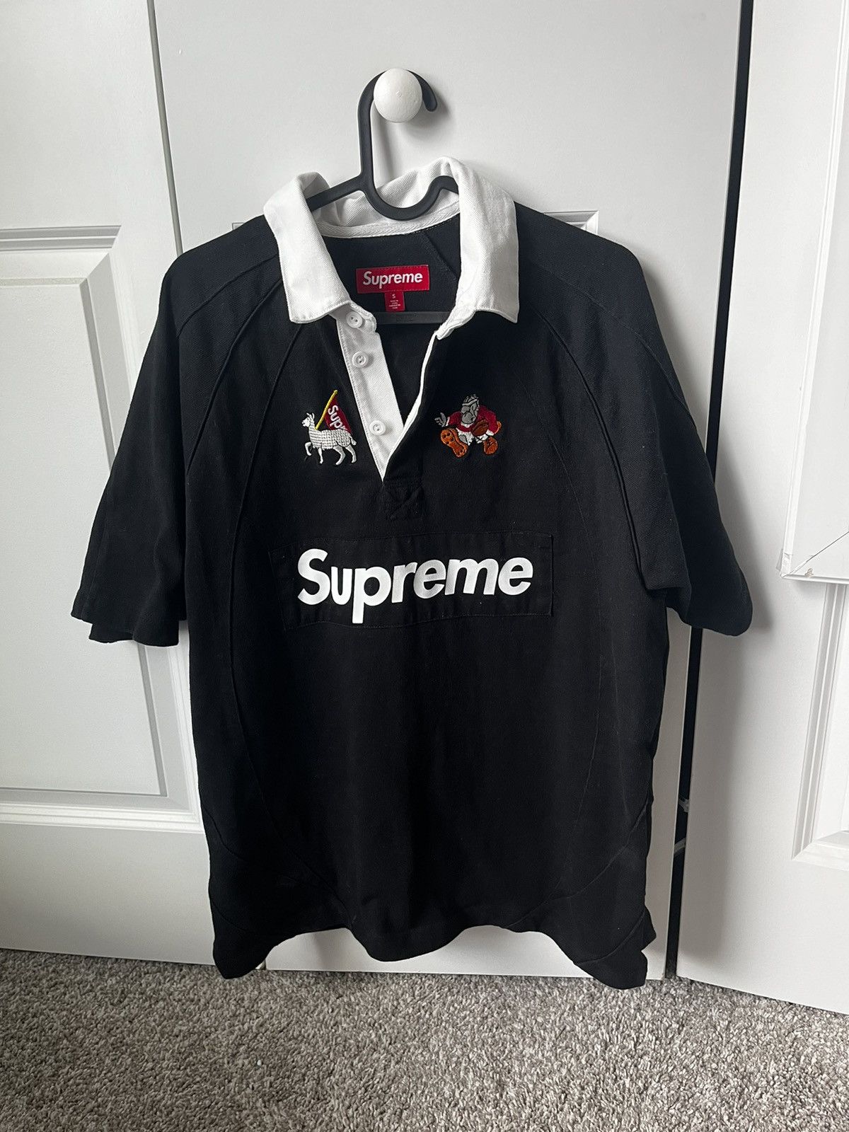 image of Supreme S/s Rugby ‘Black’, Men's (Size Small)