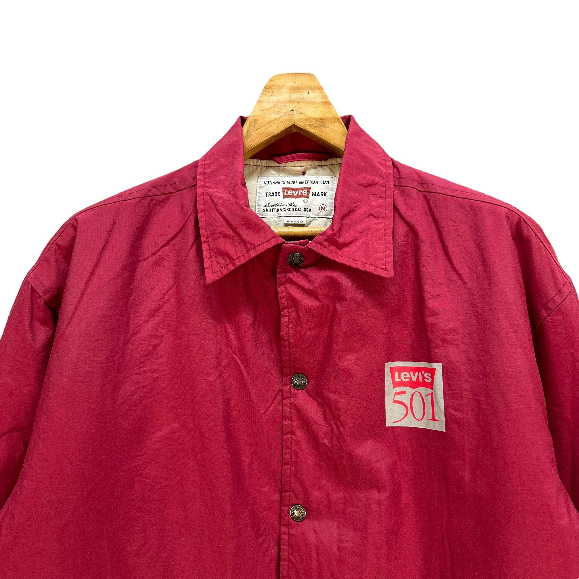 Levi's 92's Levi's Button Your Fly Big Logo Coach Jacket #A11-0264 Size US M / EU 48-50 / 2 - 6 Thumbnail