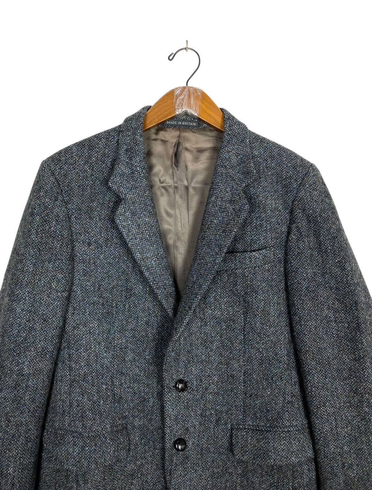 Harris Tweed Rare‼️ Vtg Harris Tweed Hand Woven Wool Coat Made Britain Size US M / EU 48-50 / 2 - 4 Thumbnail