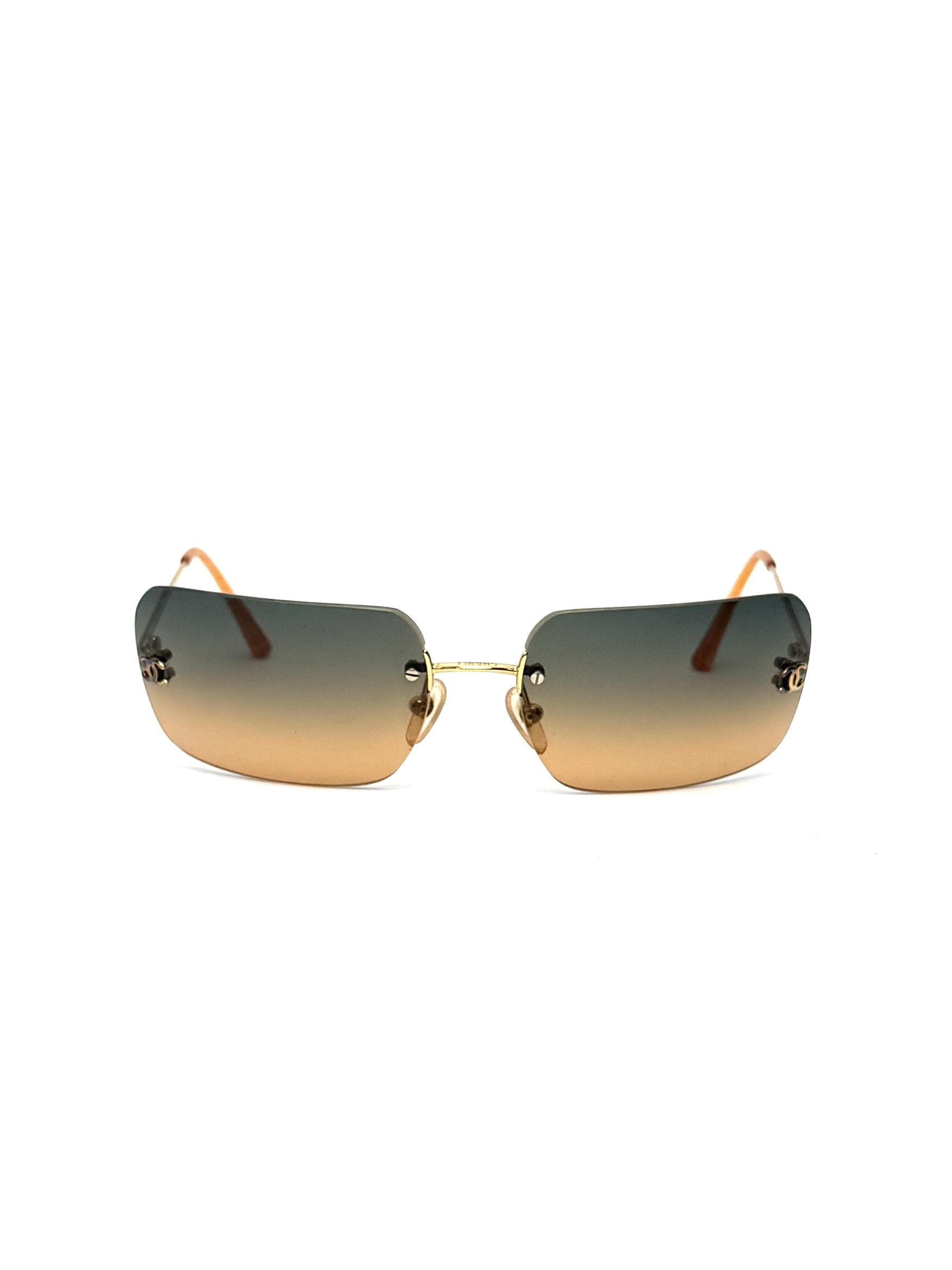 Chanel Iconic Chanel 4017 Rimless Gradient Orange Sunglasses Size ONE SIZE - 2 Thumbnail