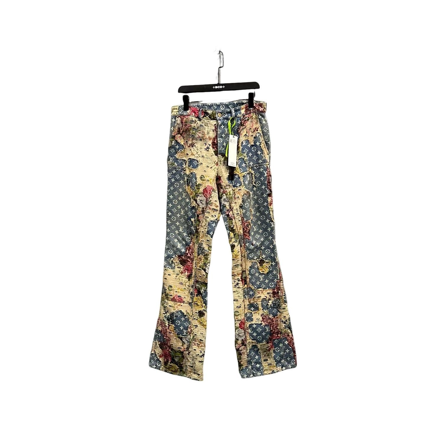 Louis Vuitton Louis Vuitton Monogram Floral Denim Pants Size 30 Size US 30 / EU 46 - 1 Thumbnail