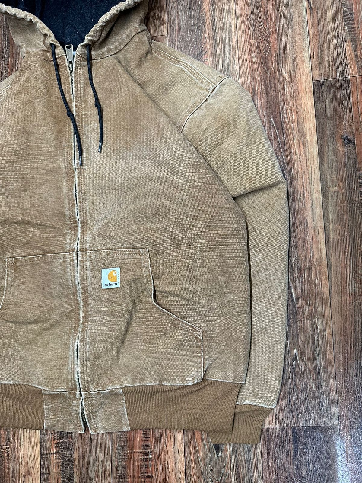 Carhartt × Vintage Vintage Carhartt hooded jacket - Carhartt jacket WJ130 BRN Size L / US 10 / IT 46 - 2 Thumbnail