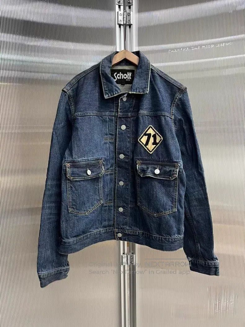 Schott Schott Motorcycle washed denim jacket jacket Size XXS / US 00 / IT 34 - 5 Thumbnail