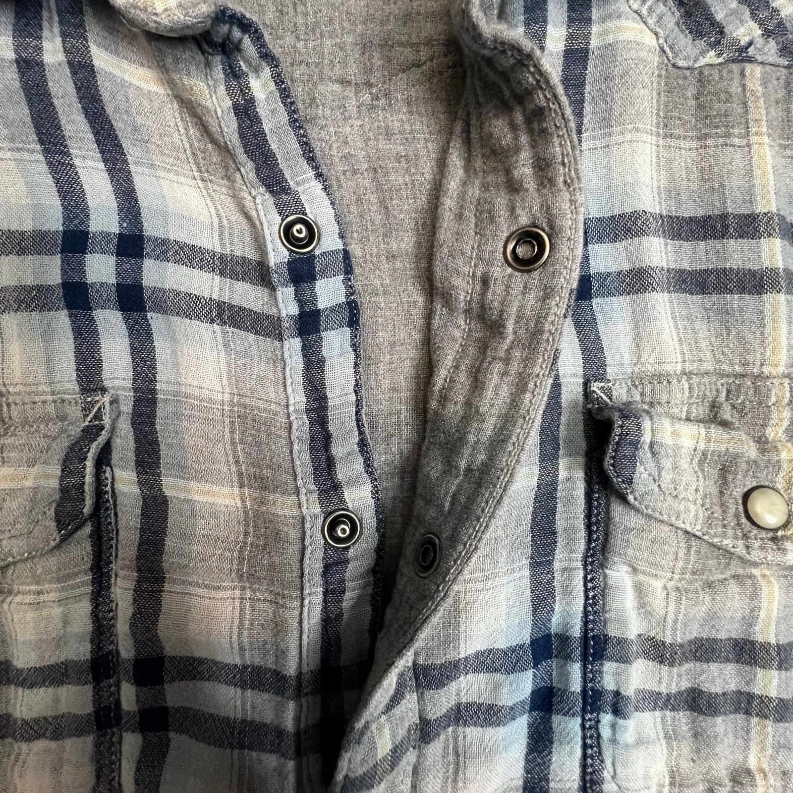 Lucky Brand Lucky Brand Classic Fit Western Pearl Snap Shirt Large Plaid Size US L / EU 52-54 / 3 - 7 Thumbnail