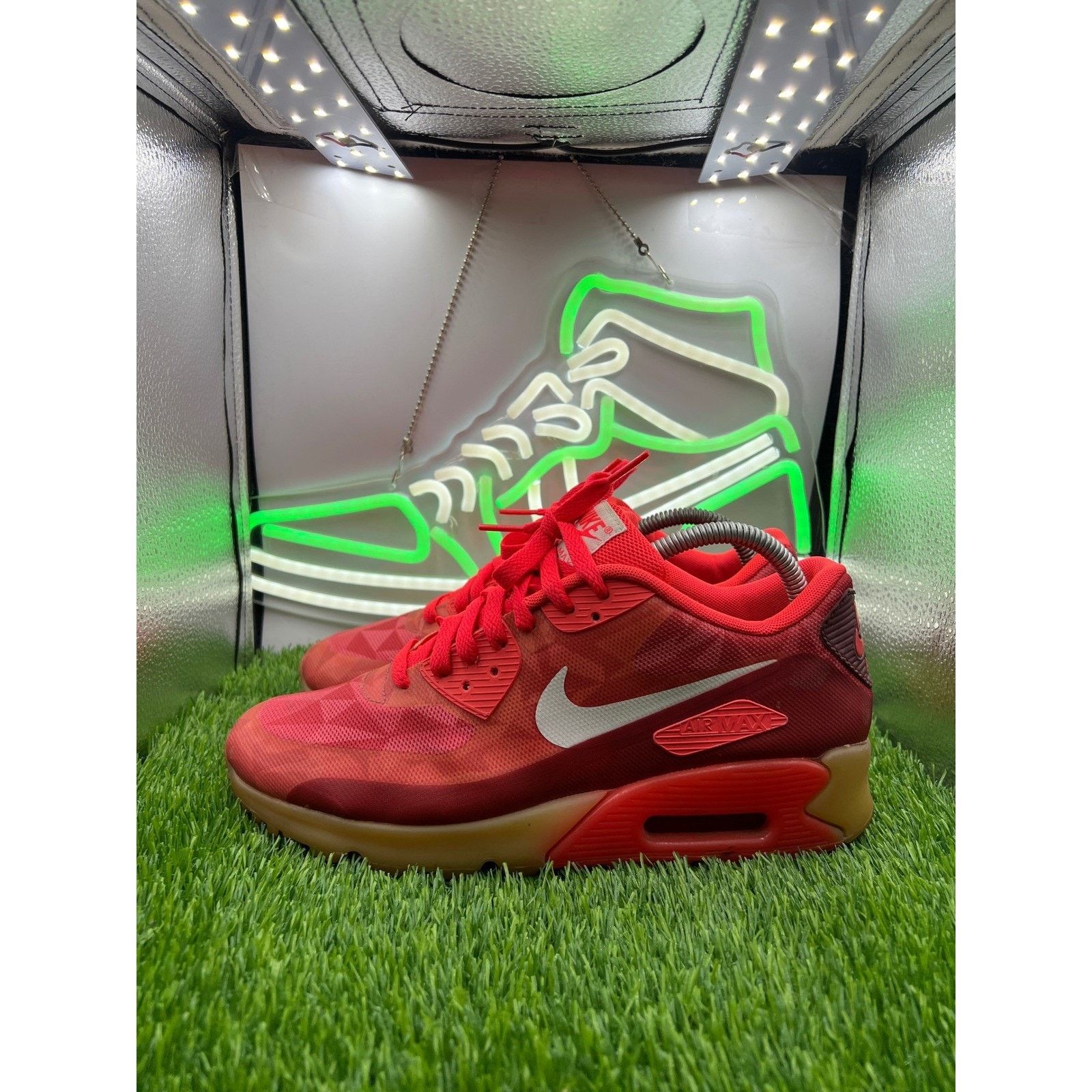 Nike Nike Air Max 90 Ice Crimson Red Jacquard Knit Men's 8 Size US 8 / EU 41 - 1 Thumbnail