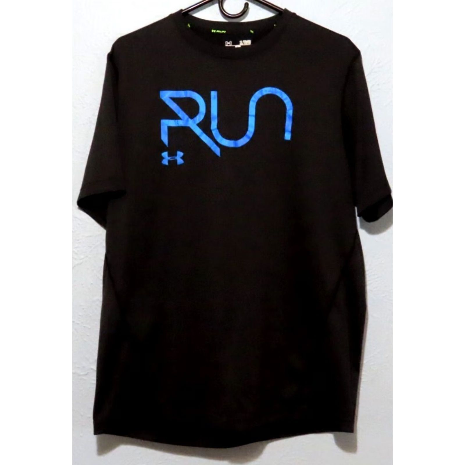 Under Armour Under Armour HeatGear T-Shirt Men's XL Short Sleeve Crew Neck Black Logo Lightweight Breathable Run Gym Training Size US XL / EU 56 / 4 - 2 Thumbnail