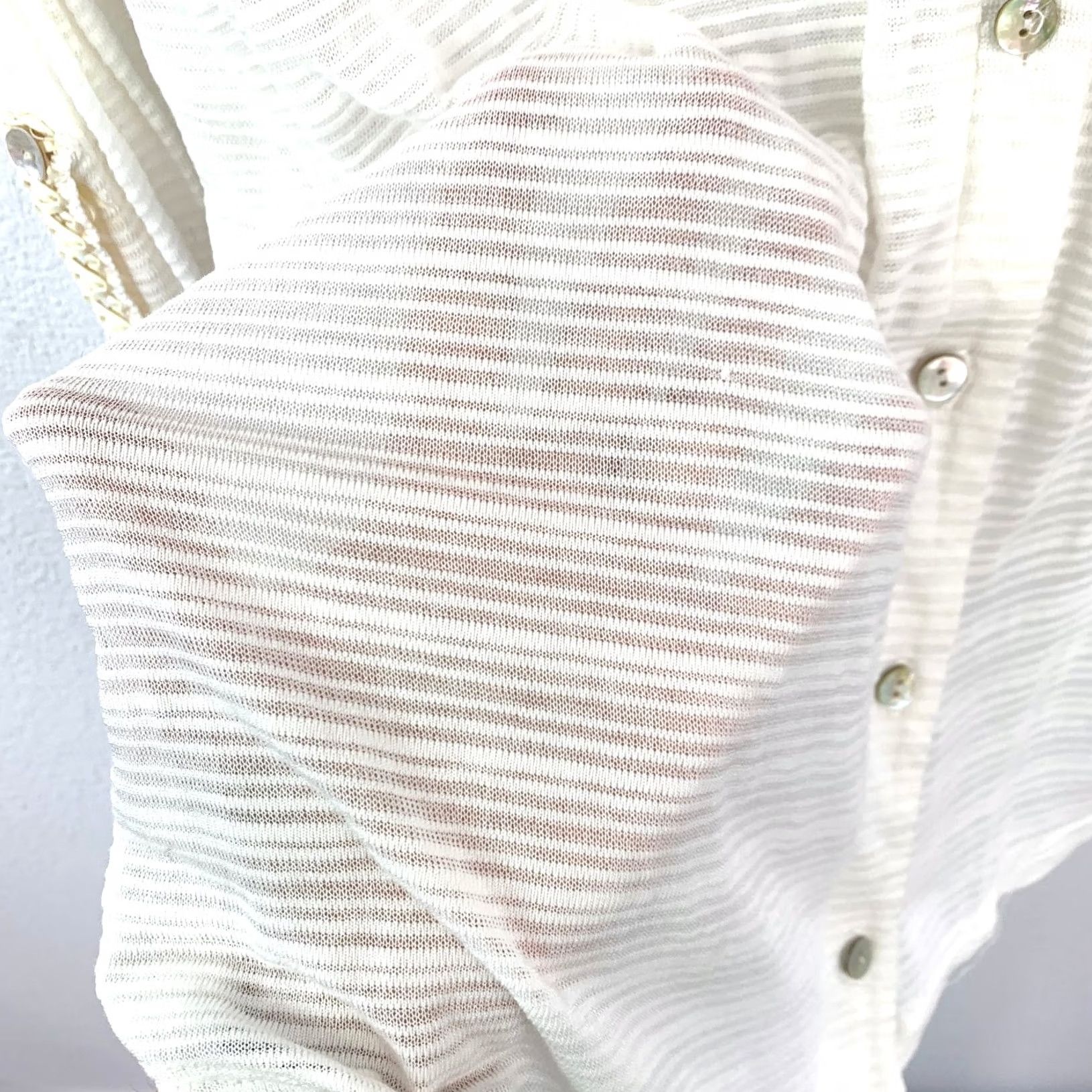 Vintage VINTAGE Daytrip Cream Long Sleeve Shirt Women's L Bohemian Y2K Tunic Lace Embellished Button Front Size L / US 10 / IT 46 - 7 Thumbnail