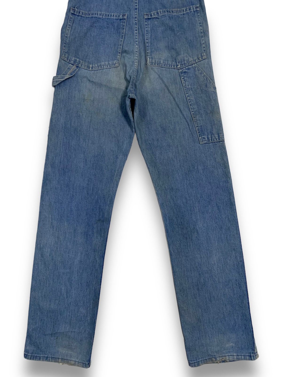 Oshkosh Vintage 90s Oshkosh BGosh Faded Denim Carpenter Overalls Size US 29 - 18 Thumbnail