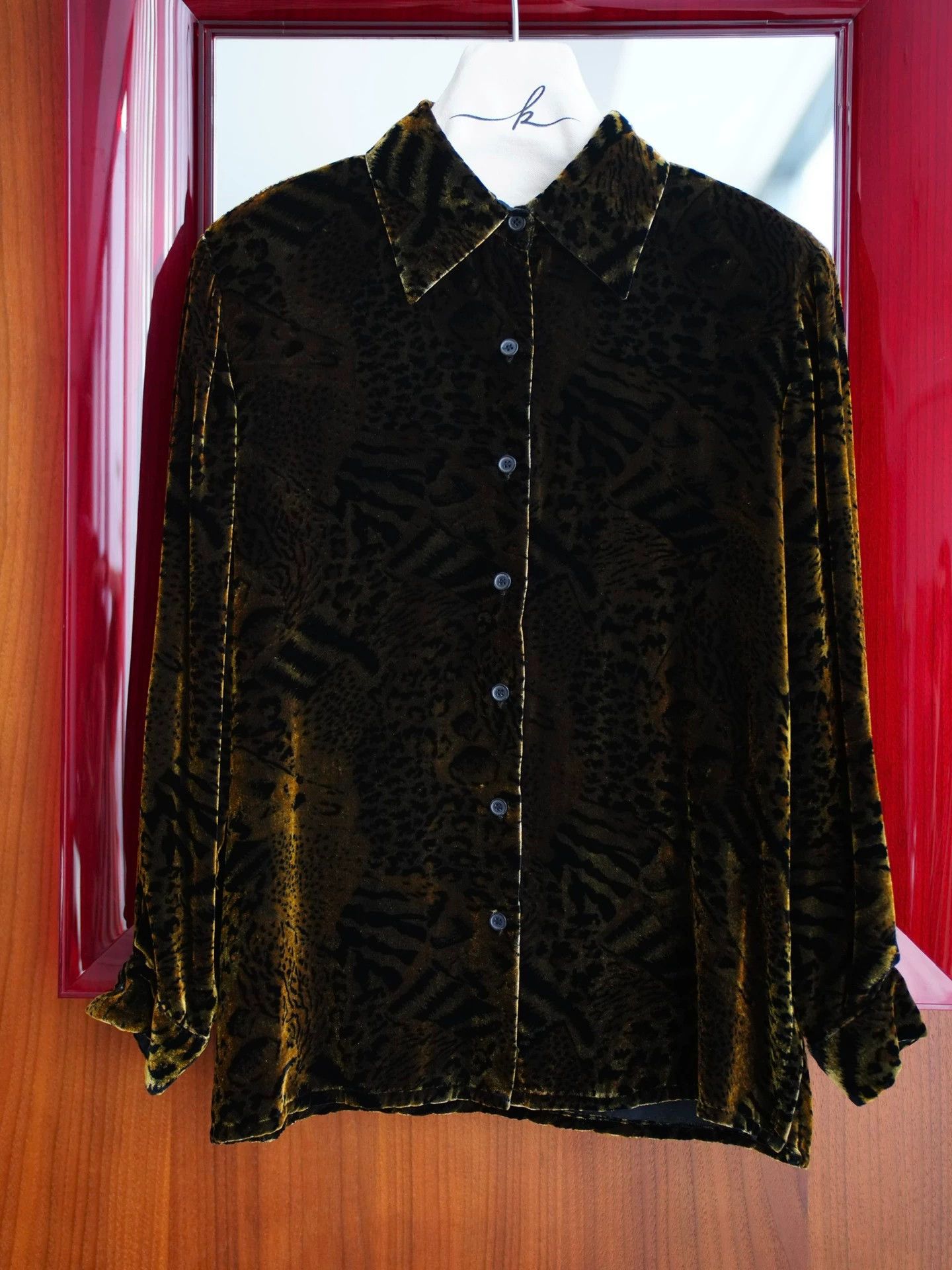 Vintage Vintage Niche Silk Velvet Animal Print Shirt (Pads) Size M / US 6-8 / IT 42-44 - 4 Thumbnail