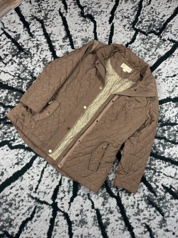 Michael Kors Michael Kors Beige Brown Quilted Jacket L Size L / US 10 / IT 46 - 2 Thumbnail