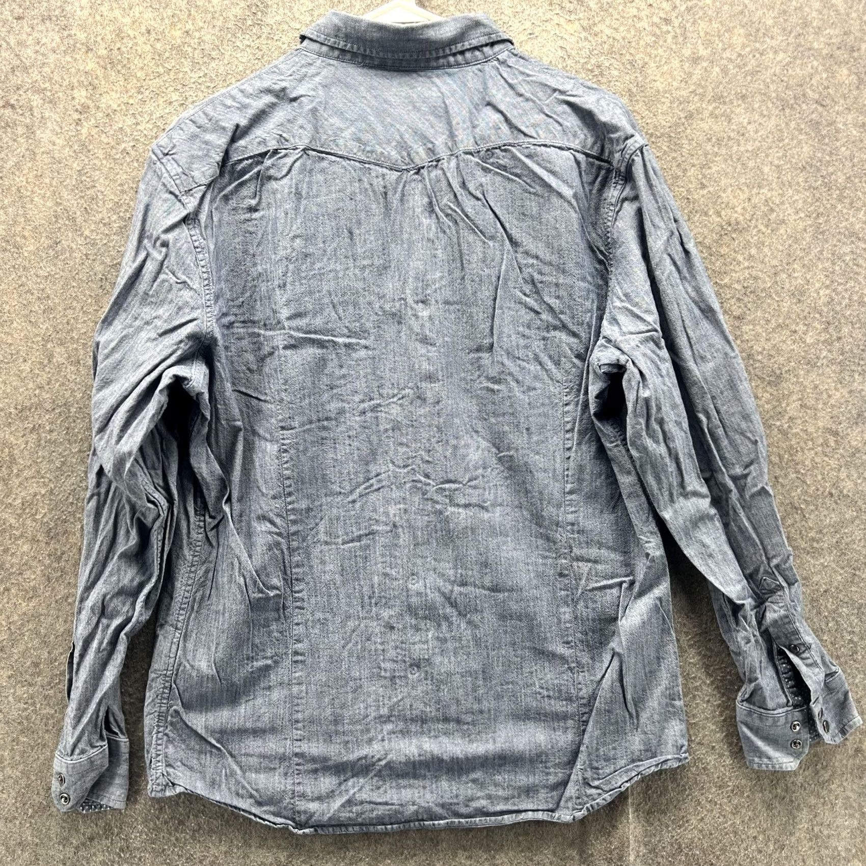 Banana Republic Banana Republic Shirt Mens Large Blue Chambray Long Sleeve Button Front Slim Size US L / EU 52-54 / 3 - 2 Thumbnail