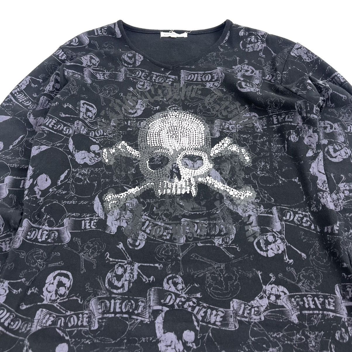 If Six Was Nine 2000s In The Attic Skulls Punk Goa Lgb Full Print Longsleeve Size US L / EU 52-54 / 3 - 2 Thumbnail
