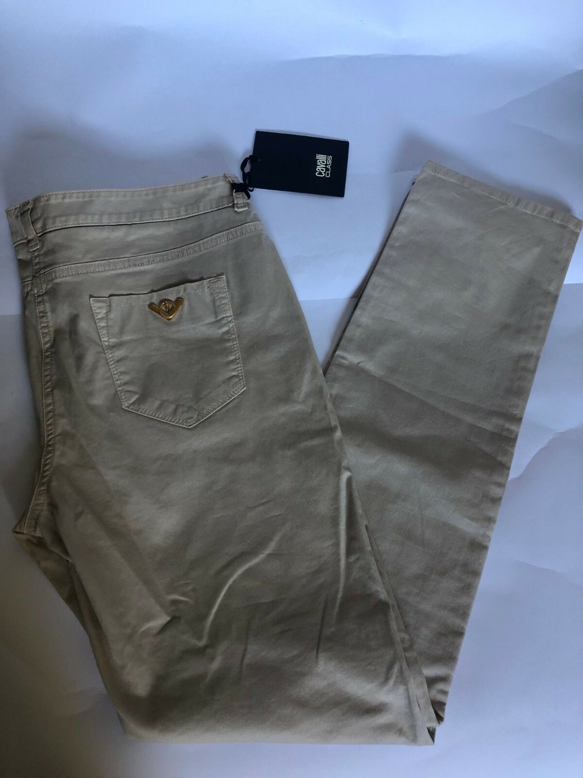 Cavalli Class Roberto Cavalli Class Beige 14 US 50 EU Skinny Jeans Pant Size 36" / US 14 / IT 50 - 1 Thumbnail