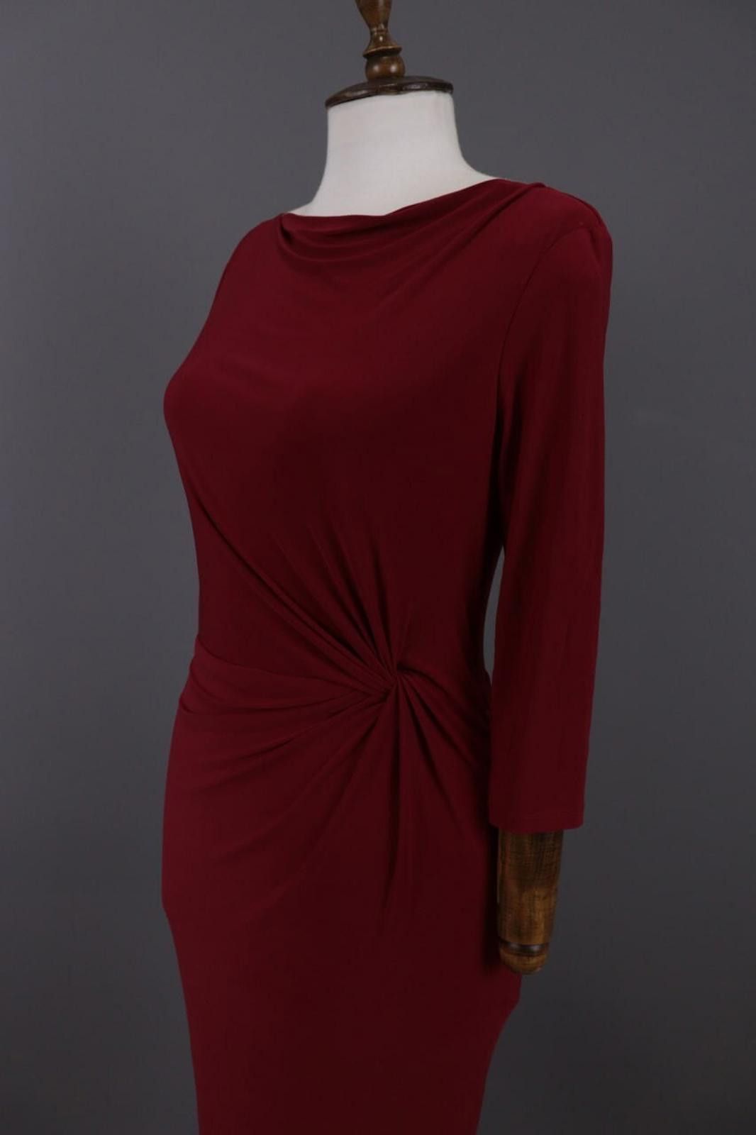 Lauren Ralph Lauren Lauren Ralph Lauren Burgundy Midi Lenght Dress Size 4 Size S / US 4 / IT 40 - 7 Thumbnail