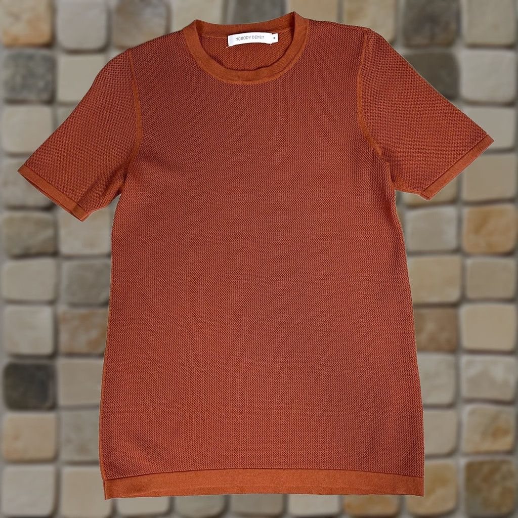 Nobody Denim Nobody Denim Edie Open Knit Top T-Shirt Women’s Terra M Short Sleeve Round Neck Pullover Lightweight Vintage/Pre-owned Size M / US 6-8 / IT 42-44 - 1 Thumbnail