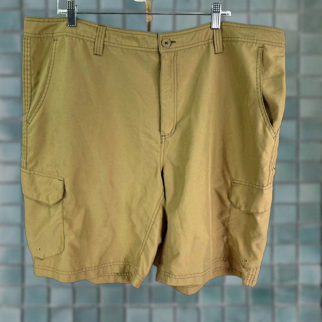 Vintage Magellan Magellan Outdoors Cargo Shorts Mens 42 Tan Lightweight Light Weight Breathable High Rise Cargo Pocket Polyester Short Size US 42 / EU 58 - 1 Thumbnail