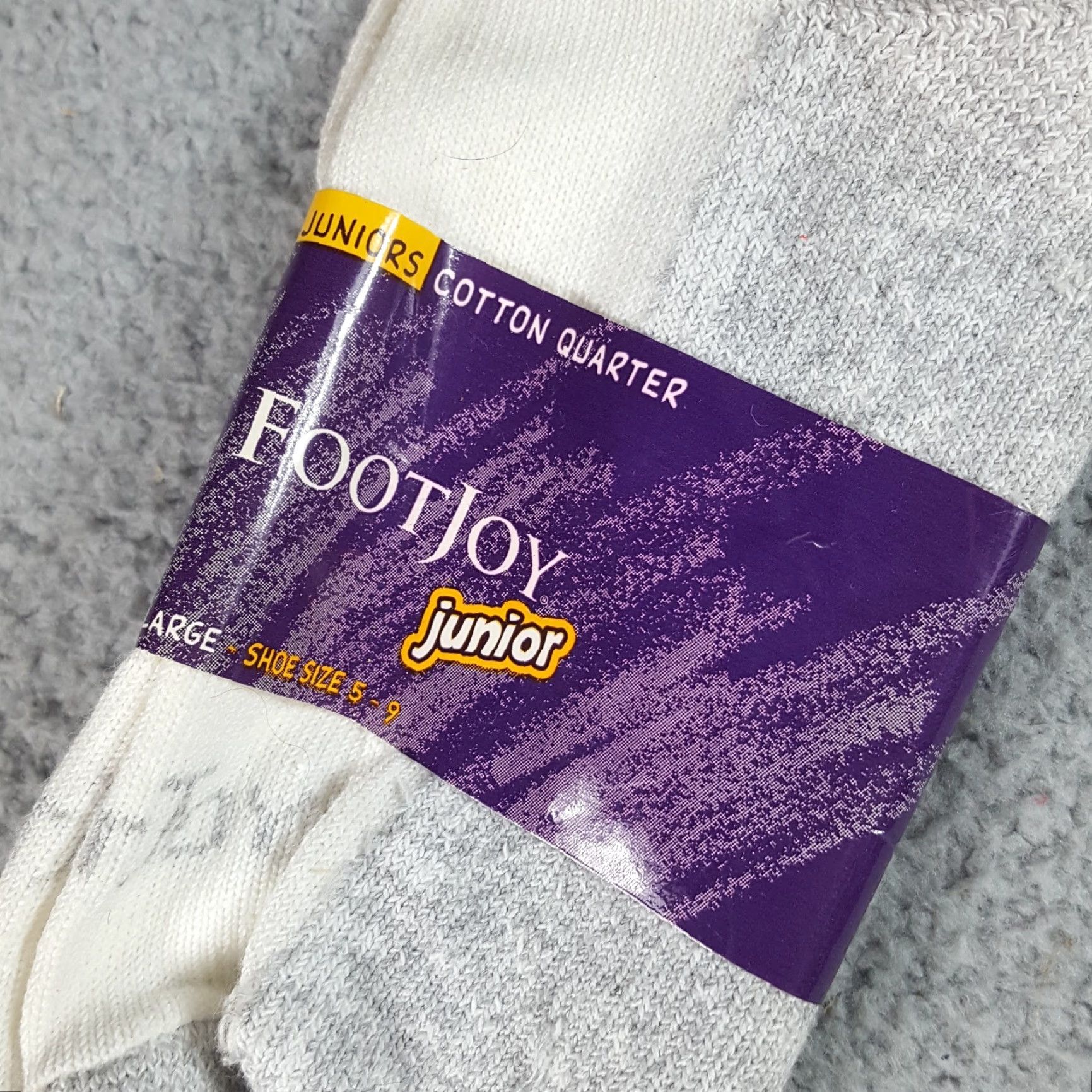 Footjoy FootJoy Juniors Golf Socks 5-9 White Cotton Athletic Low Cut Preppy Sports Mens Size ONE SIZE - 4 Thumbnail