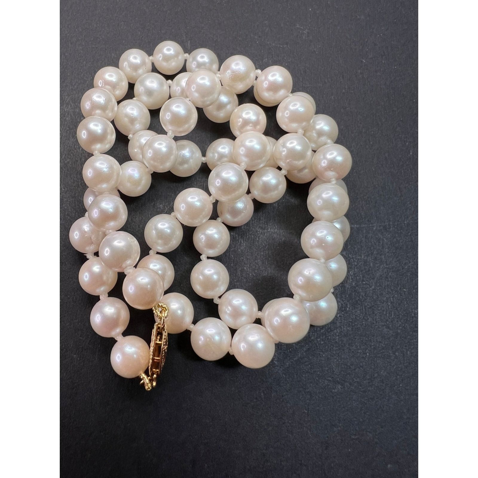 Other 7mm cultured pearl 18 inch necklace with 14k gold clasp Size ONE SIZE - 3 Thumbnail