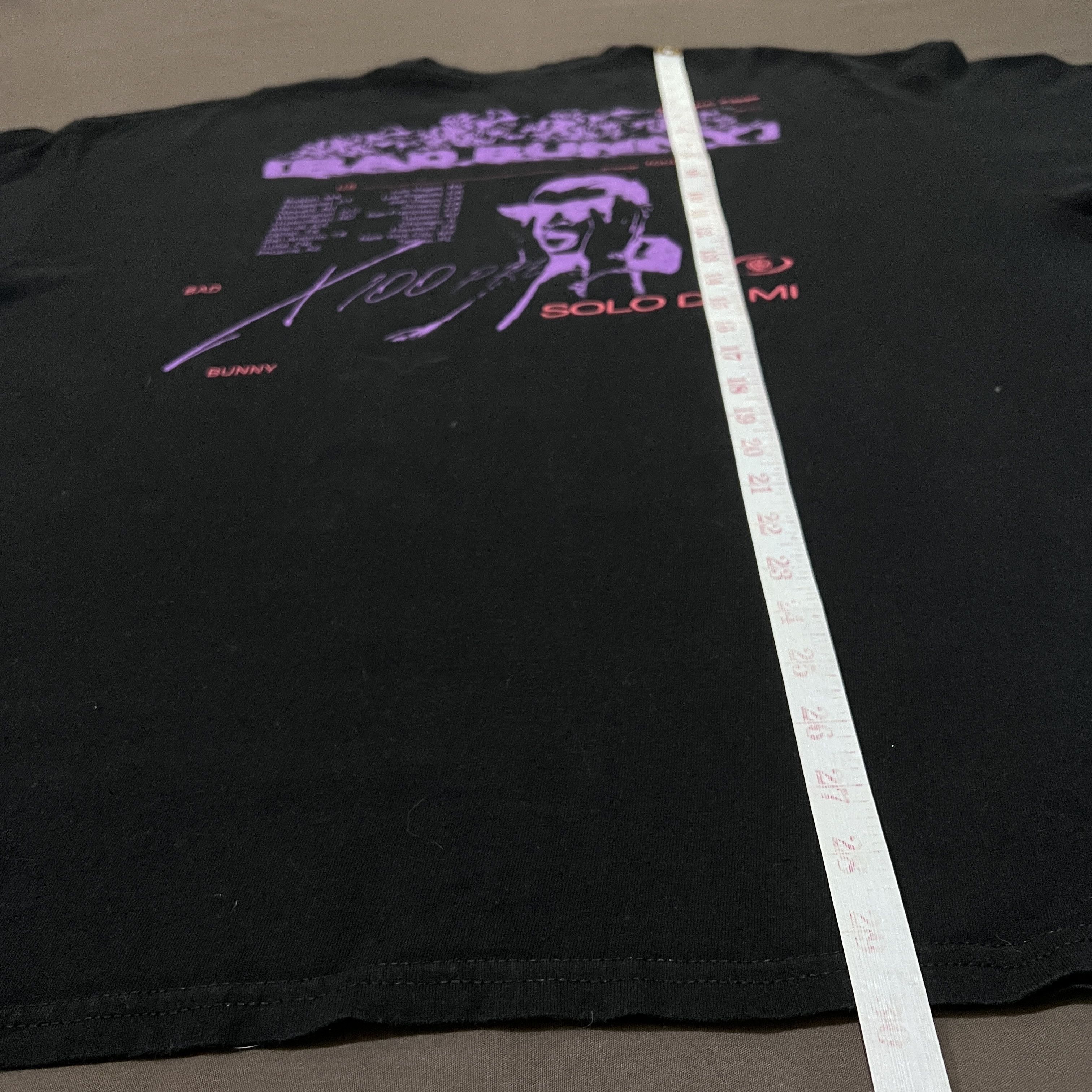 Band Tees × Rap Tees Bad Bunny x 100 Pre Black Tour Tee 2XL Solo De Mi Size US XXL / EU 58 / 5 - 7 Thumbnail