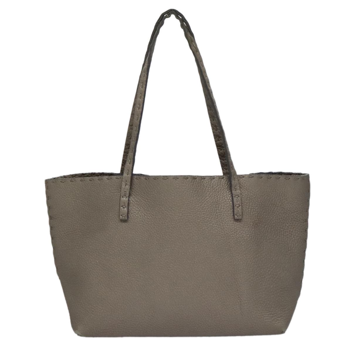 Fendi Selleria Grey Leather Handbag (Pre-Owned) Size ONE SIZE - 1 Thumbnail